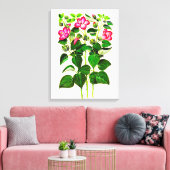 ピンクイタリアンのハイビスカス花 キャンバスプリント (インサイチュ (リビング))