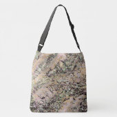 ピンクイタリアンの輝きを持つ黒い大理石の外観 クロスボディバッグ (裏面)