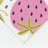 ピンクイチゴカスタム フリースブランケット (角)