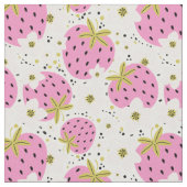 ピンクイチゴ ファブリック (クローズアップ)