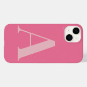 ピンクイニシャル名パーソナライズされたモノグラムデザイン Case-Mate iPhoneケース (裏面 (横))