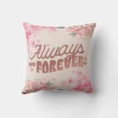 ピンクイラストレーションフラワースクエア クッション (裏面)