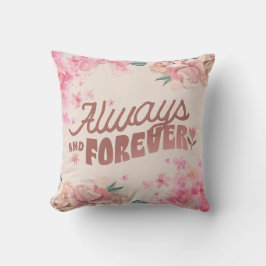 ピンクイラストレーションフラワースクエア クッション