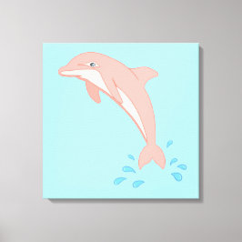 ピンクイルカの桃 キャンバスプリント