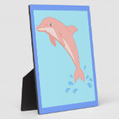 ピンクイルカの桃 フォトプラーク (側面)