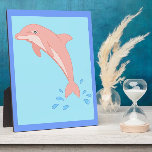 ピンクイルカの桃 フォトプラーク (側面)
