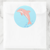 ピンクイルカの桃 ラウンドシール (バッグ)