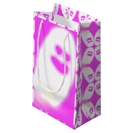 ピンクインかわいい幽霊 スモールペーパーバッグ (正面アングル)