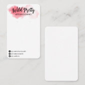 ピンクインクイヤリングディスプレイカード 名刺 (正面/裏面)