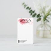 ピンクインクイヤリングディスプレイカード 名刺 (スタンド正面)