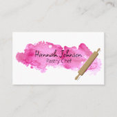 ピンクインクステインパティシシェフ 名刺 (正面)