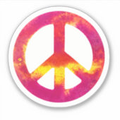 ピンクインクピースサイン シール (正面)