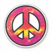 ピンクインクピースサイン シール (正面)