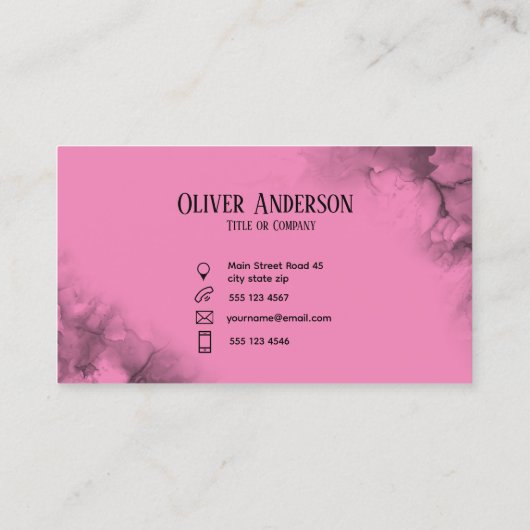 ピンクインクロゴ名刺 名刺 (裏面)