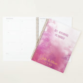 ピンクインク名前をカスタムする結婚ズ プランナー手帳 (ディスプレー)