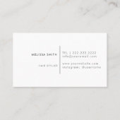 ピンクインク抽象芸術名刺 名刺 (裏面)