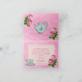 ピンクイングリッシュコテージスタイルブライダルシャワーありがとう サンキューカード (内部)