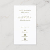 ピンクインスタグラム写真ソーシャルメディア美しい 名刺 (裏面)