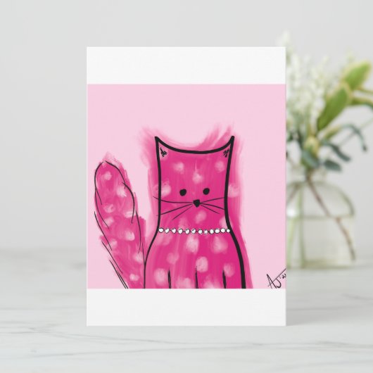 ピンクインスパイアのフワフワ猫カード シーズンカード (スタンド正面)