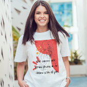 ピンクインスパイア抽象芸術の花に関する引用文 Tシャツ