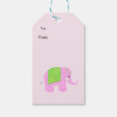 ピンクインディアンゾウ ギフトタグ (正面)
