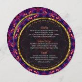 ピンクインディゴモダンろうけつ染めマジカルマンダラ メニュー (正面/裏面)