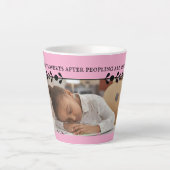 ピンクイントロバートミームラテマグカップ カフェラテマグ (正面)