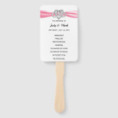 ピンクインフィニティハート結婚式 プログラムファン ハンドファン (正面)