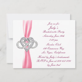 ピンクインフィニティハート ブライズメイドパーティー招待状 招待状