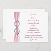 ピンクインフィニティバチェロレッテ招待状 招待状 (正面/裏面)