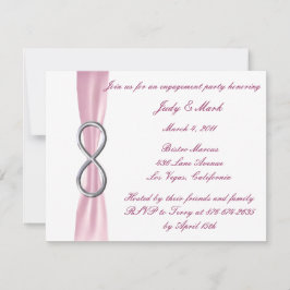 ピンクインフィニティ婚約パーティ招待状 招待状