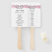 ピンクインフィニティ結婚式 プログラムファン ハンドファン (正面&裏面)