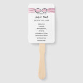 ピンクインフィニティ結婚式 プログラムファン ハンドファン (正面)