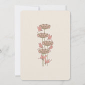 ピンクインフォカードドラゴンフライアールヌーボー結婚ズ 招待状 (裏面)