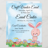 ピンクイースターバニーとエッグクラフトベンダーイベント (正面/裏面)