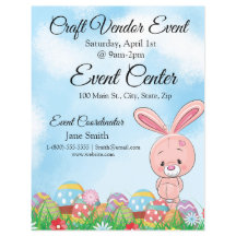 ピンクイースターバニーとエッグクラフトベンダーイベント