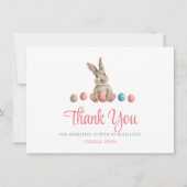 ピンクイースターバニー サンキューカード (正面)