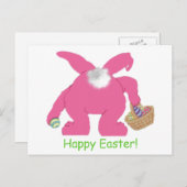 ピンクイースターバニー シーズンポストカード (正面/裏面)