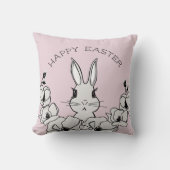 ピンクイースターマグノリアフラワーカスタム クッション (正面)