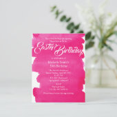 ピンクイースター誕生日 招待状 (スタンド正面)
