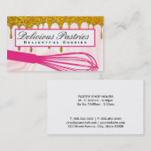 ピンクウィスク |金ゴールドグリッター 名刺 (正面/裏面)