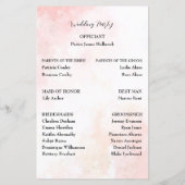 ピンクウィスパーズ結婚式 プログラム (裏面)