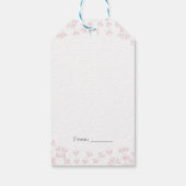 ピンクウィスピー素朴つる植物エレガントブライダルシャワー賛成 ギフトタグ (裏面)