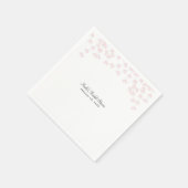 ピンクウィスピー素朴つる植物婚約ブライダルシャワー スタンダードカクテルナプキン (角)