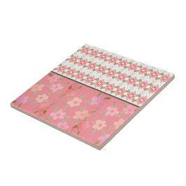 ピンクウィズピーチフローラ タイル