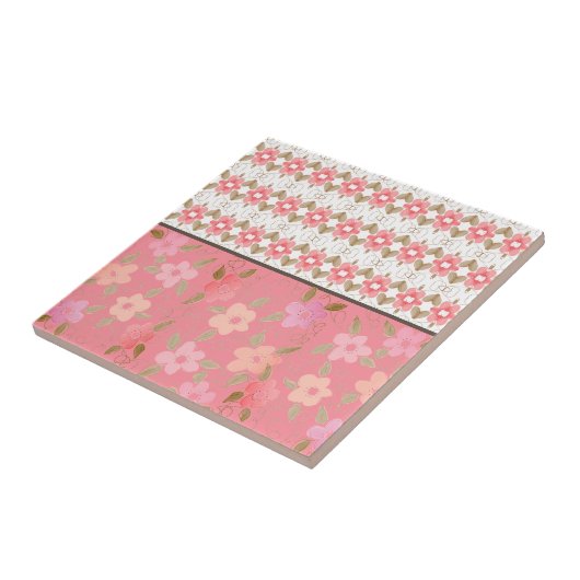 ピンクウィズピーチフローラ タイル (側面)