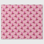 ピンクウィッチハット ラッピングペーパー (フラット)