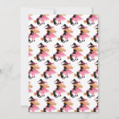 ピンクウィッチハロウィーン誕生日招待状 招待状 (裏面)