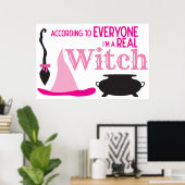 ピンクウィッチハロウィーン ポスター (ホームオフィス)