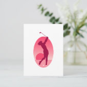 ピンクウィメンズゴルフ ポストカード (スタンド正面)